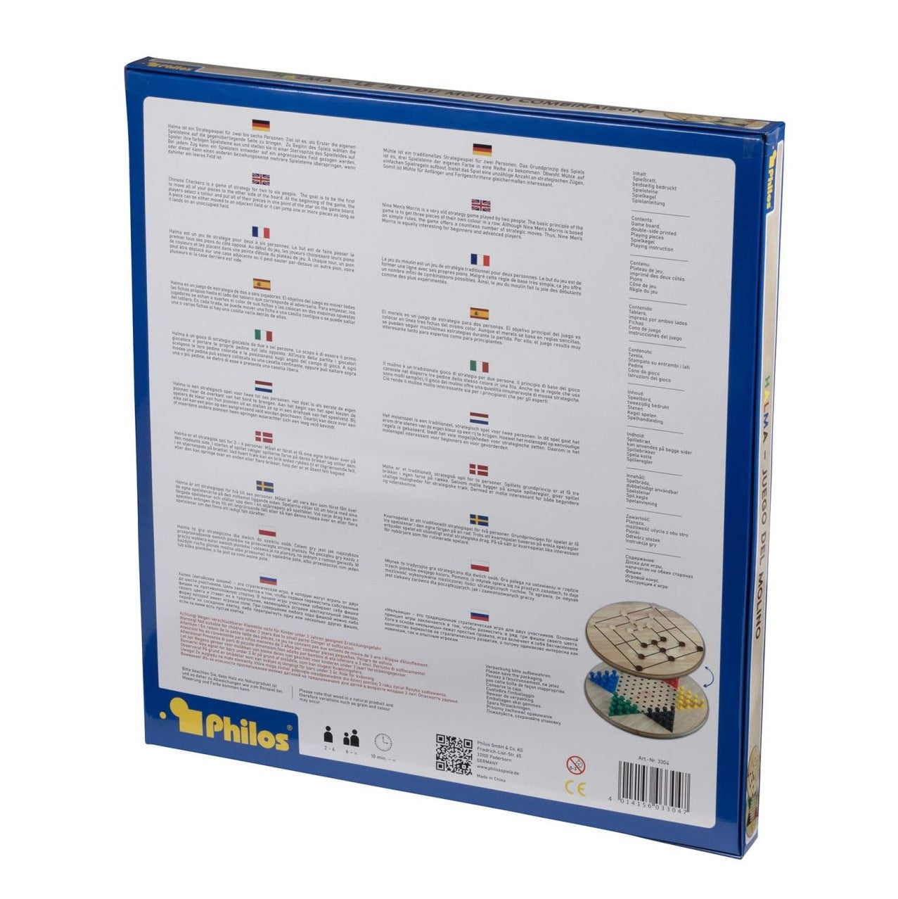 Halma-Mühle-Kombination Maxi