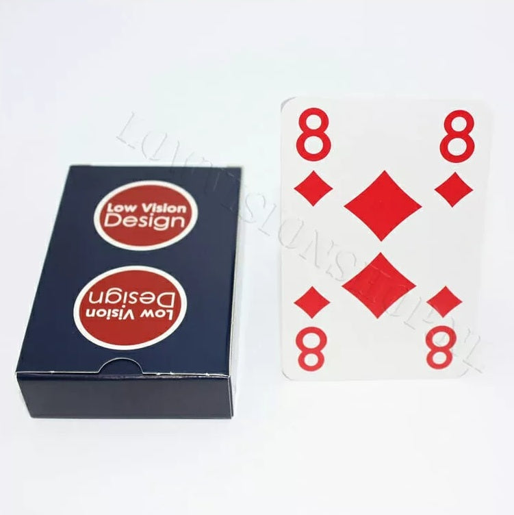 Extra sichtbare Spielkarten Low Vision Design