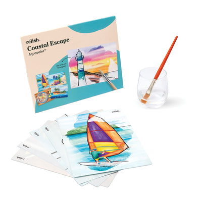 Schilderen met water - Het leven aan de kust – Aquapaint spel dat nostalgische kustherinneringen oproept voor mensen met dementie.