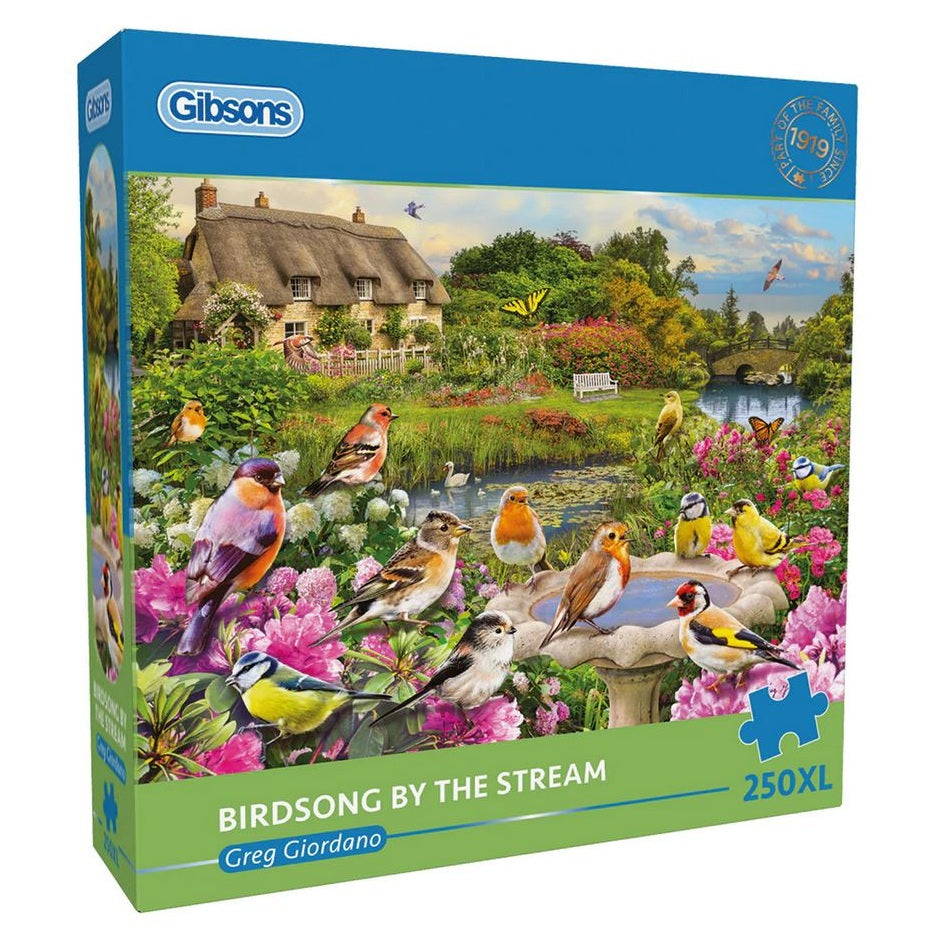 Dementie Puzzel - Vogelzang bij een Riviertje – 250 XL stukjes, ideaal voor senioren