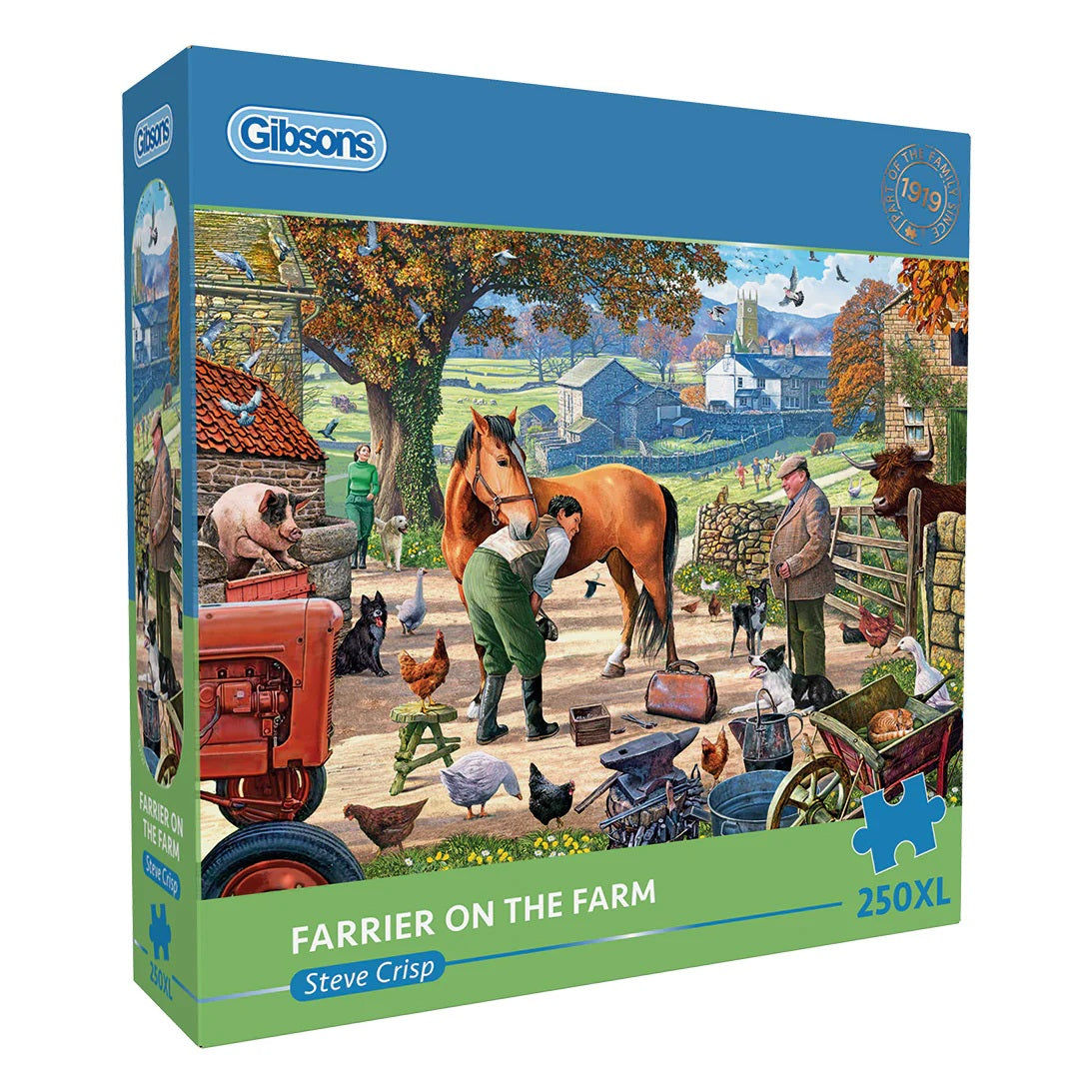Demenzpuzzle Hufschmied auf dem Bauernhof – 250 XL-Teile, aktivierendes Puzzle mit Bauernhofmotiv für Senioren und Menschen mit Demenz
