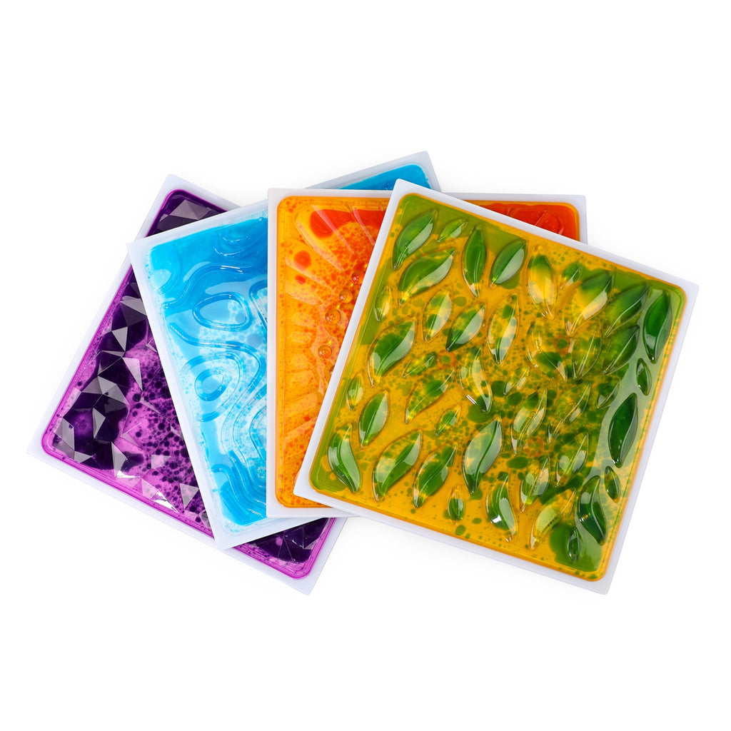 Set aus 4 strukturierten Gel-Fliesen