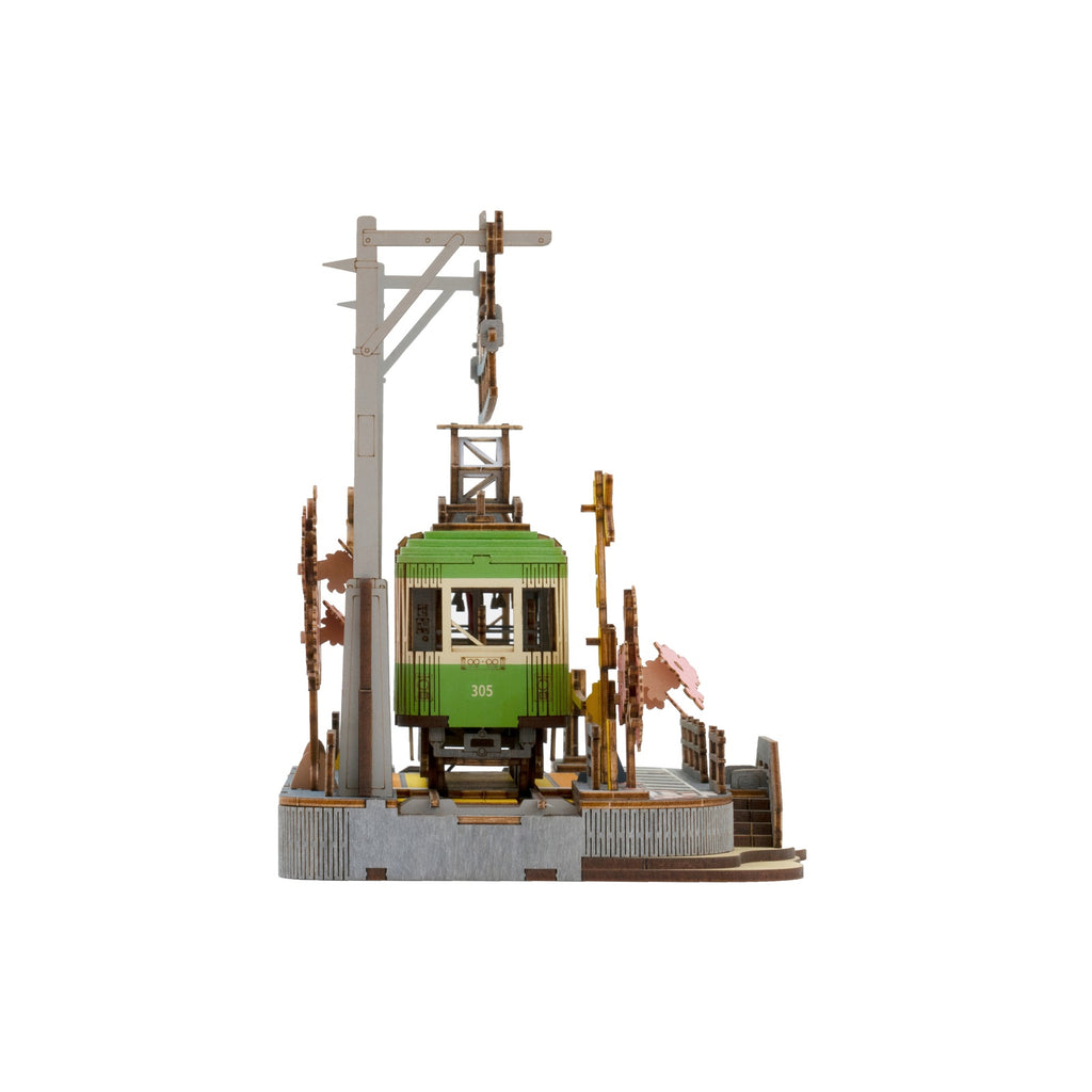 3D-Holzpuzzle-Bausatz - Historische Straßenbahn