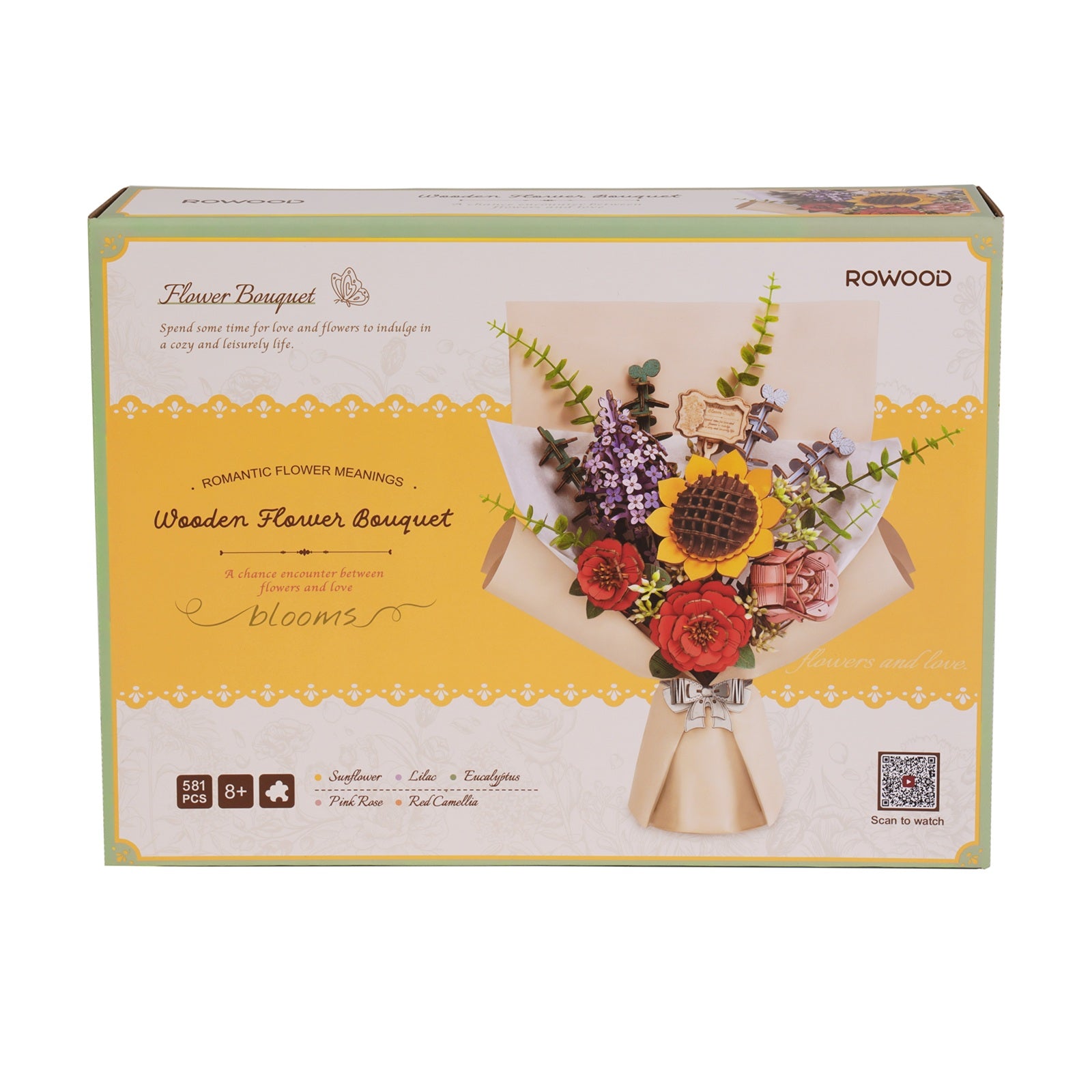 3D-Holzpuzzle-Bausatz - Blumenstrauß