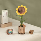 3D-Holzpuzzle-Bausatz - Sonnenblume