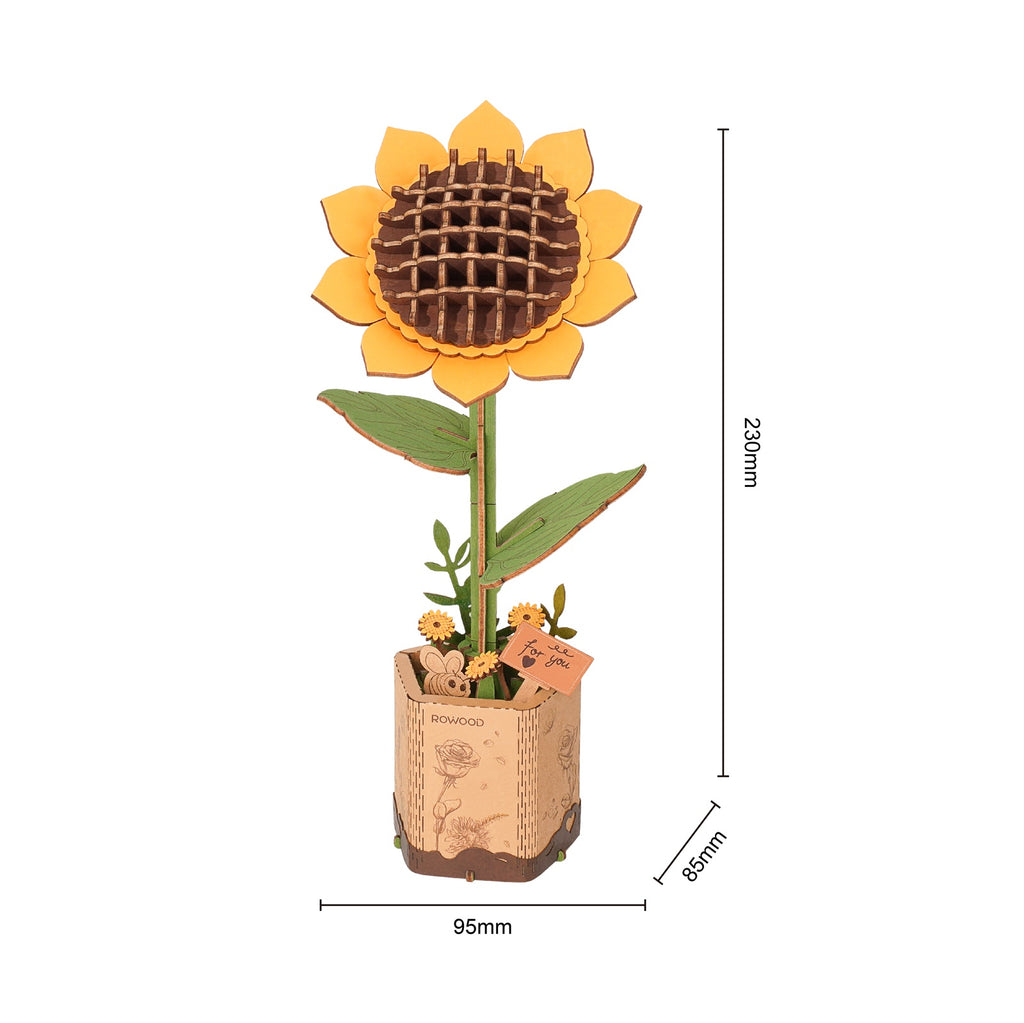 3D-Holzpuzzle-Bausatz - Sonnenblume