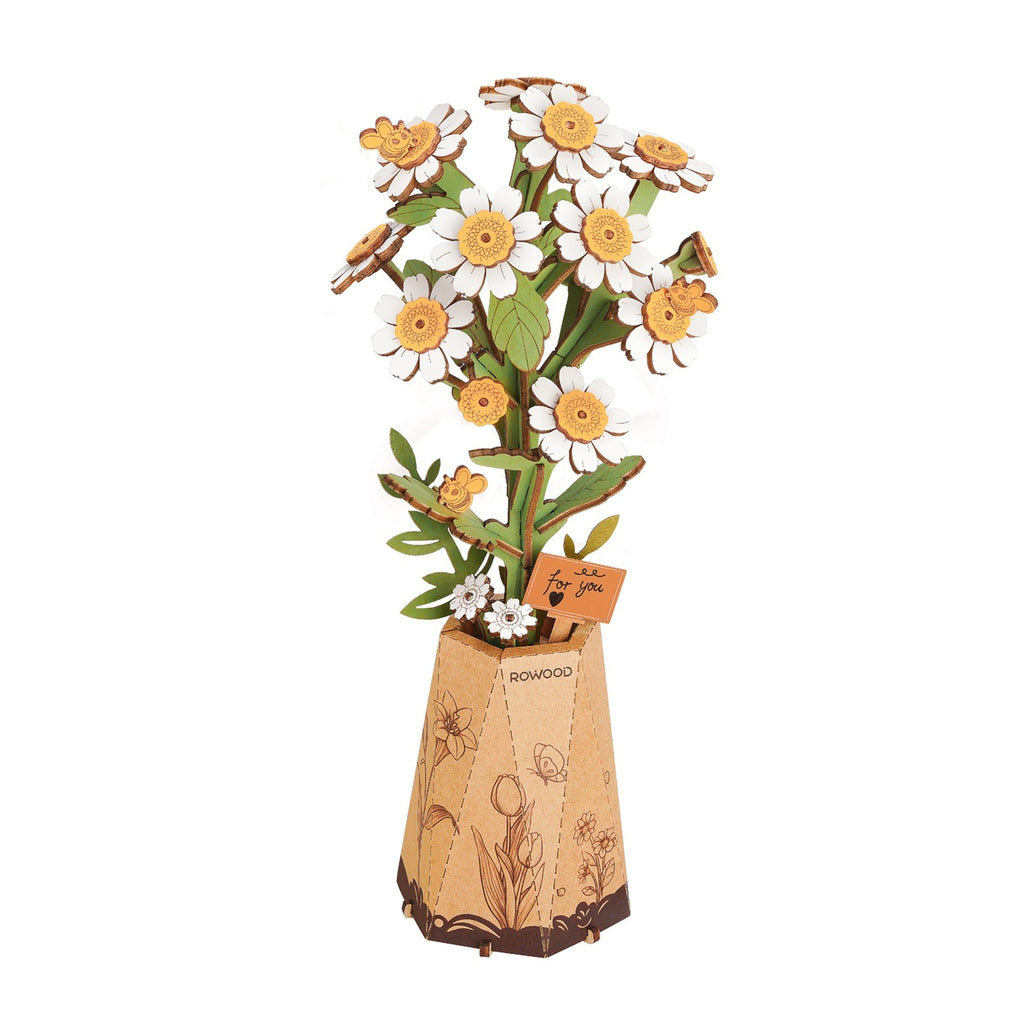 Afbeeelding van het spel Bouwpakket voor Senioren - 3D Puzzel - Madeliefjes, speciaal geselecteerd  voor ouderen met dementie.