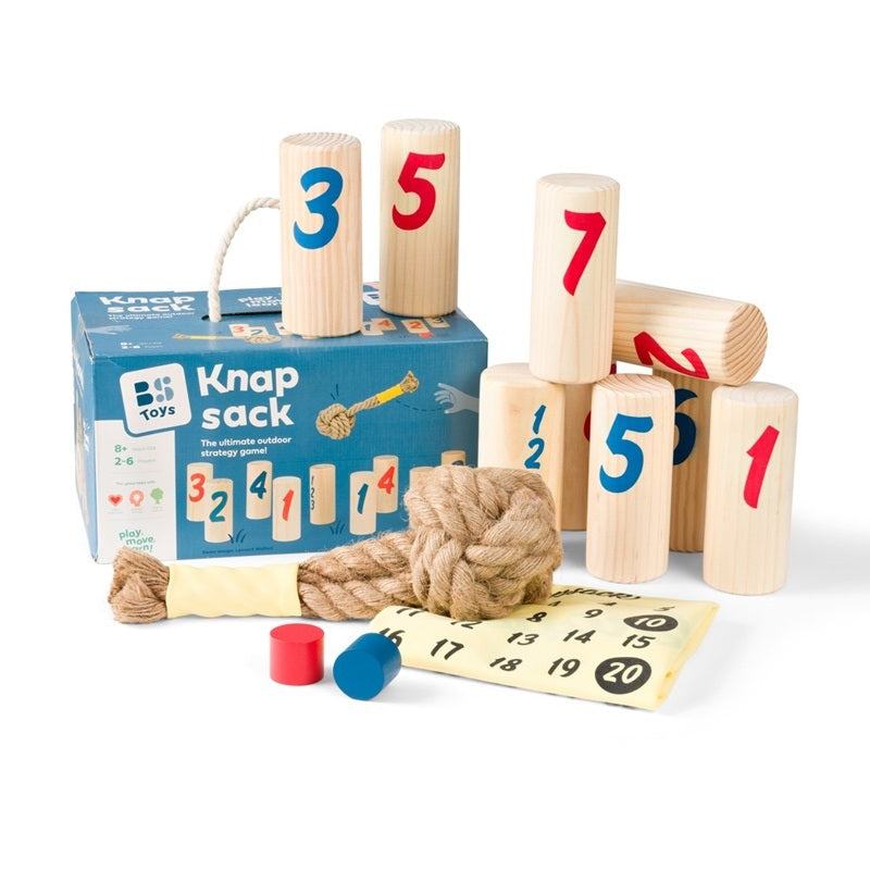 Knapsack Holz-Outdoor-Spiel, Bewegungsspiel für Senioren mit gut erkennbarem Spielmaterial