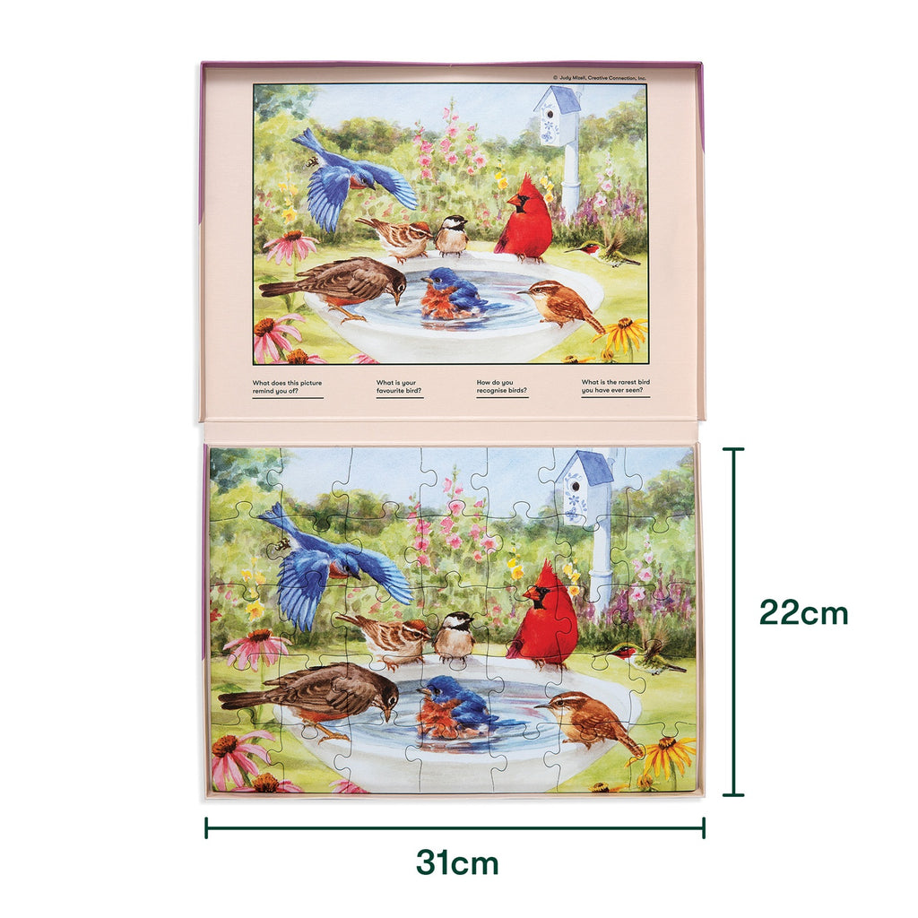 Puzzle - Vögel im Bad - 35 Teile