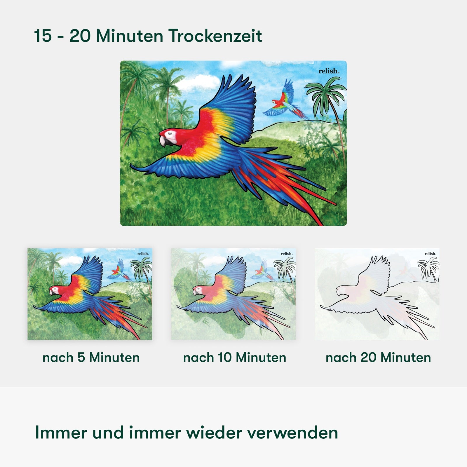 Malen mit Wasser - Magnificant Birds