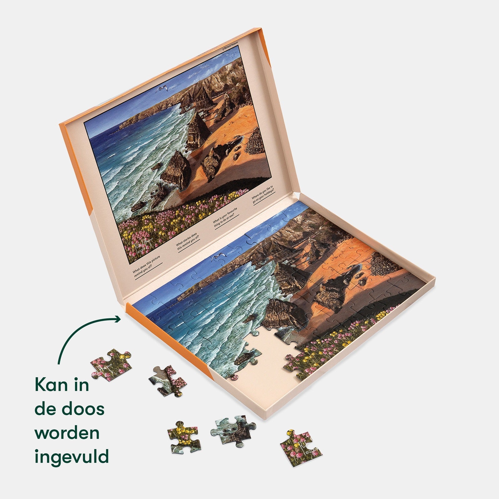 Afbeeelding van het spel Puzzel - De wilde Kust - 63 stukjes, speciaal geselecteerd  voor ouderen met dementie.