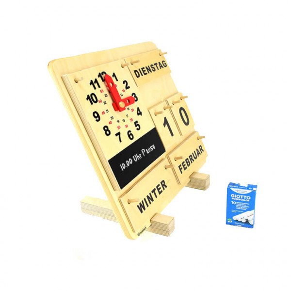 Kalender mit Aktionsuhr