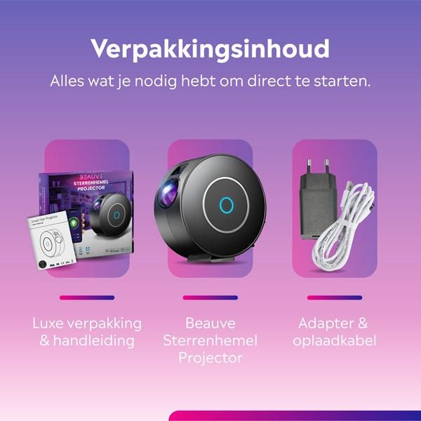 Sterrenhemel Projector – Ontspannende lichtshow die een sterrenhemel projecteert, bevordert rust voor senioren.